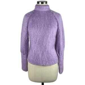 ELEANOR BALFOUR Pastel Purple Mohair Blend Sweater Women's‎ Size 4